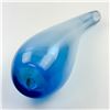 Image 3 : HAND BLOWN BENT NECK BLUE CLEAR GLASS BUD VASE