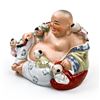 Image 3 : VINTAGE PORCELAIN LAUGHING BUDDHA WITH FIVE KIDS