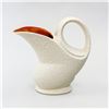 Image 2 : RED WHITE TEXTURE CERAMIC CREAMER CROWN DEVON
