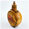 Image 6 : HAND CRAFTED CARVED WOODEN SCREW TOP FLASK