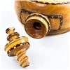 Image 8 : HAND CRAFTED CARVED WOODEN SCREW TOP FLASK