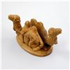 Image 1 : OLIVE WOOD CARVED NAPKIN HOLDER - CAMEL- ISRAEL