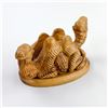 Image 2 : OLIVE WOOD CARVED NAPKIN HOLDER - CAMEL- ISRAEL
