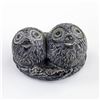 Image 1 : BABY OWLS - A WOLF ORIGINAL SOAPSTONE SCULPTURE