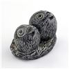 Image 2 : BABY OWLS - A WOLF ORIGINAL SOAPSTONE SCULPTURE