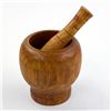 Image 2 : VINTAGE HAND CRAFTED WOOD MORTAR & PESTLE