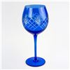 Image 1 : BOHEMIAN STYLE COBALT BLUE CUT TO CLEAR GLASS