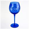 Image 3 : BOHEMIAN STYLE COBALT BLUE CUT TO CLEAR GLASS