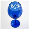 Image 6 : BOHEMIAN STYLE COBALT BLUE CUT TO CLEAR GLASS