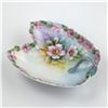 Image 1 : FLORAL HAND PAINTED HANDLED TRINKET TRAY DISH