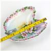 Image 8 : FLORAL HAND PAINTED HANDLED TRINKET TRAY DISH