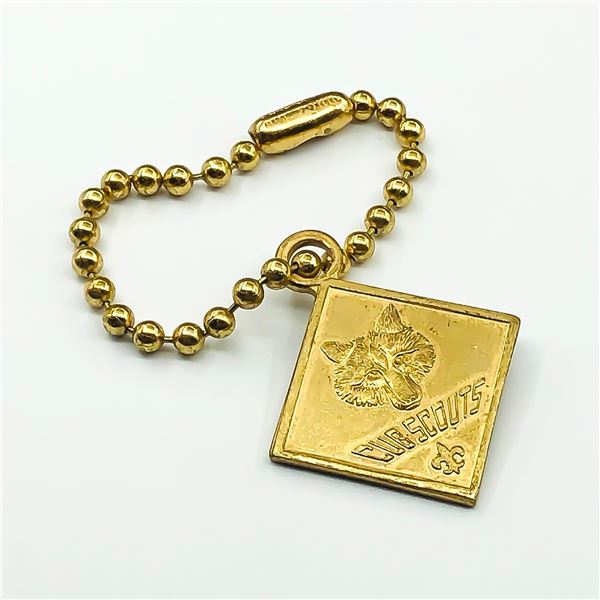 VINTAGE CUB SCOUTS OF AMERICA 70’S BRASS KEYCHAIN