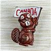 Image 1 : VINTAGE CANADIAN BEAVER CANADA FLAG LAPEL PIN