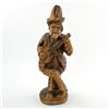 Image 2 : VINTAGE 16” FOLK ART WOOD CARVING - MAN & GUITAR