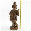 Image 7 : VINTAGE 16” FOLK ART WOOD CARVING - MAN & GUITAR
