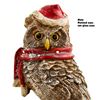 Image 2 : CHRISTMAS OWL BIRD SCULPTURE - TOUQUE & SCARF