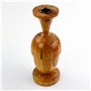 Image 2 : HAND CRAFTED WOOD ACORN CANDLESTICK SCULPTURE