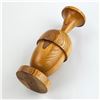 Image 6 : HAND CRAFTED WOOD ACORN CANDLESTICK SCULPTURE