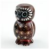 HAND CRAFTED & PAINTED WOODEN OWL CARVING