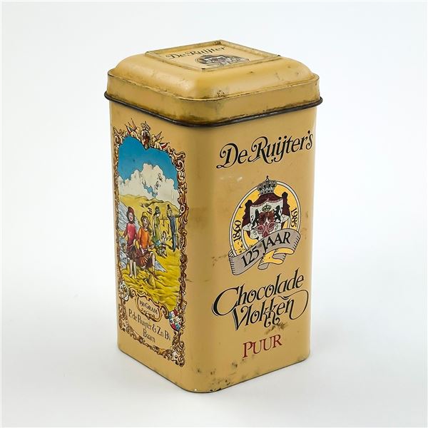 DE RUIJTER’S CHOCOLADE VLOKKEN DUTCH TIN CAN