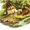 Image 2 : ROYAL SCHWABAP PORCELAIN PLATE - HORSE & WAGON