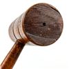 Image 4 : VTG HAND TURNED WOODEN MALLET GAVEL HAMMER