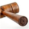 Image 6 : VTG HAND TURNED WOODEN MALLET GAVEL HAMMER