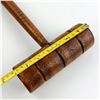 Image 9 : VTG HAND TURNED WOODEN MALLET GAVEL HAMMER