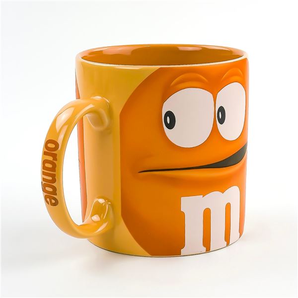 ORANGE M&M PEANUT ORANGE COFFEE MUG OR CUP