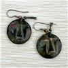 Image 1 : PAIR OF FULL MOON FACE STYLE EARRINGS - JEWELRY