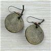 Image 2 : PAIR OF FULL MOON FACE STYLE EARRINGS - JEWELRY