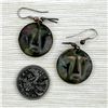 Image 5 : PAIR OF FULL MOON FACE STYLE EARRINGS - JEWELRY