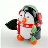 Image 5 : MINIATURE GLASS CHRISTMAS PENGUIN SCULPTURE