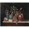 Image 2 : Framed still-life painting of wine and grapes, signed by artist A. Mitchell Miller, 20" X 24"