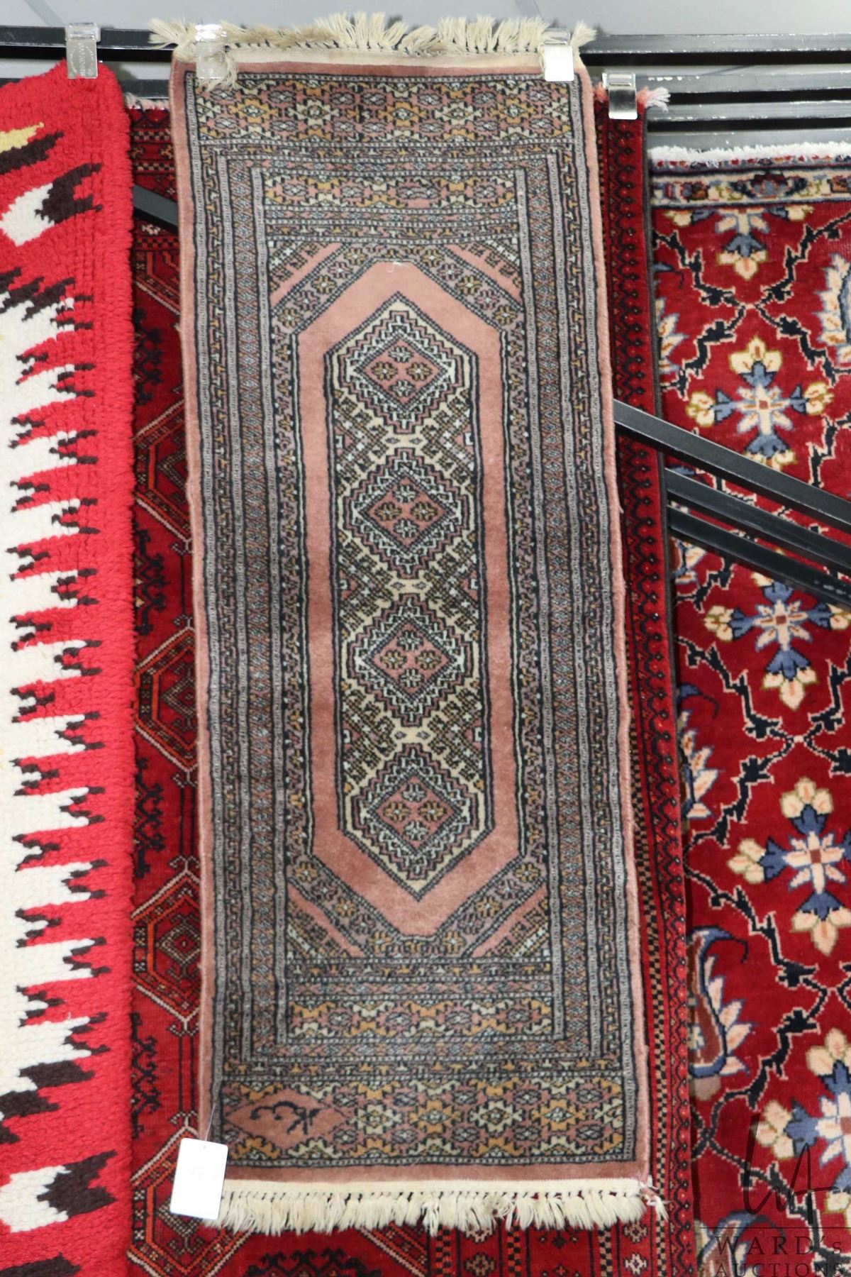 Small Iran Weave Rug Small Iranian wool scatter rug with center medallion and highlights of ...