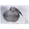 Image 2 : Vintage repousse silver bird box, 5 1/2" in height