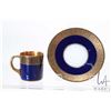 Image 2 : Boxed cobalt and gold porcelain demi-tasse set