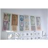 Image 3 : Selection of Asian coins and bank notes including three sheets of notes, three sheets of coins