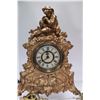 Image 2 : Antique gilt figural clock, fitted with replaced quartz movement, working at time of cataloguing, no