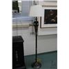 Image 1 : Decorative floor lamp with marble insert and shade, 63" in height