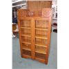 Image 1 : Antique oak Art Deco two door display/ book cabinet from J. Gibbard & Son, Napanee, labeled No.79. 6