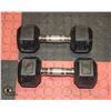 Image 1 : PAIR OF 9KG RUBBER COATED DUMBELLS