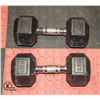 Image 1 : PAIR OF 12.5KG RUBBER COATED DUMBELLS