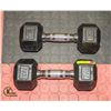 Image 1 : PAIR OF 7KG RUBBER COATED DUMBELLS