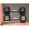 Image 1 : PAIR OF 6KG RUBBER COATED DUMBELLS