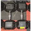 Image 1 : PAIR OF 25KG RUBBER COATED DUMBELLS