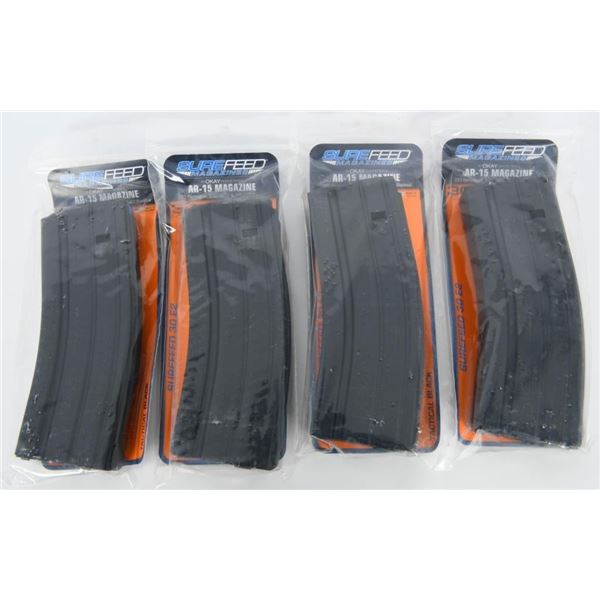 4 NIP Surefeed 5.56mm 30 Round Magazines