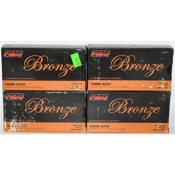 200 Rounds of PMC Bronze 10mm Ammunition