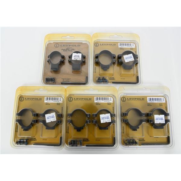 5 New In Package Leupold Scope Rings