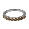 Image 1 : 14k White Gold 0.85ct Brown DIamond Ring